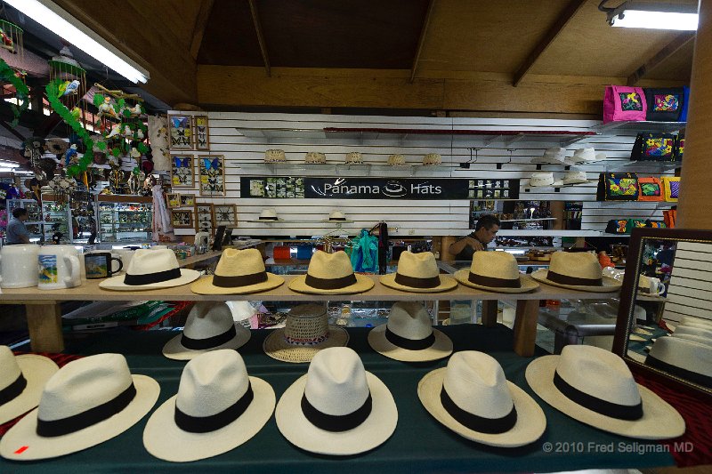 20101202_110521 D3S.jpg - Panama Hats were originally made in Ecuador but were shipped internationally from Panama (hence the name).  When Theodore Roosevelt visited the canal during construction he wore such a hat which increased its popularity.